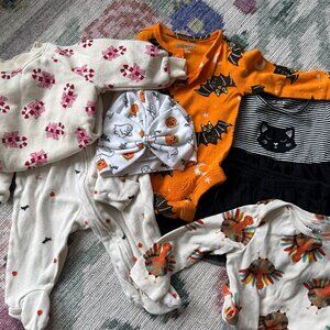 Baby Girl Set of 6 Holiday Clothes, Carters, Old Navy, Size 3-6 months